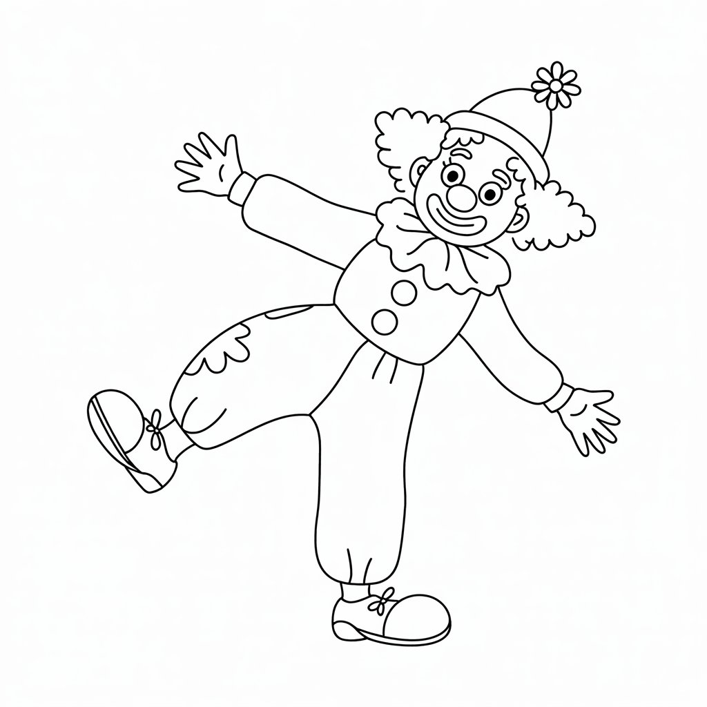 clown ausmalbild