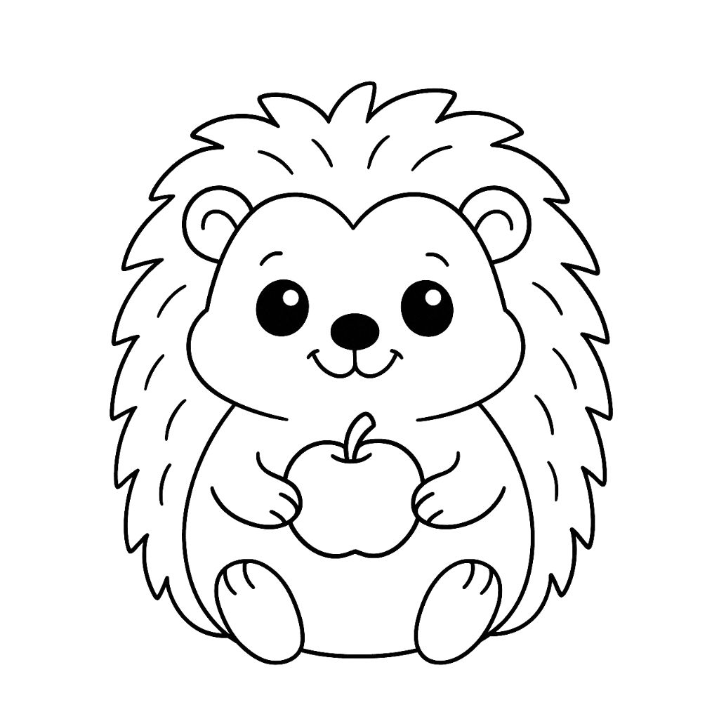 ausmalbild igel kostenlos