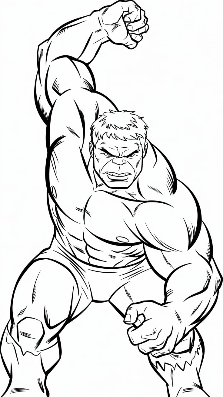 ausmalbild hulk gratis