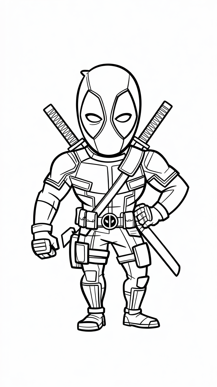 ausmalbilder deadpool kids
