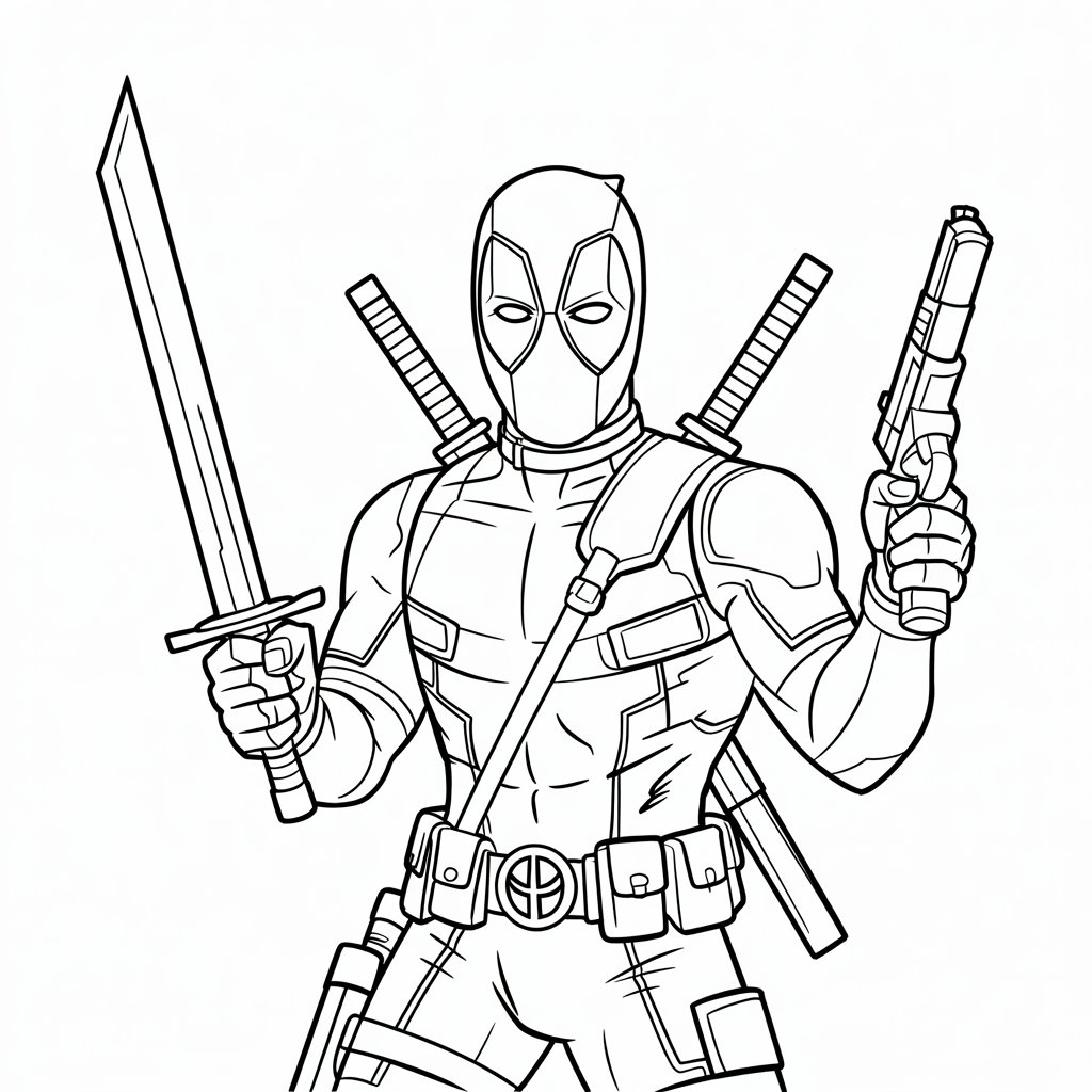 cool deadpool ausmalbilder