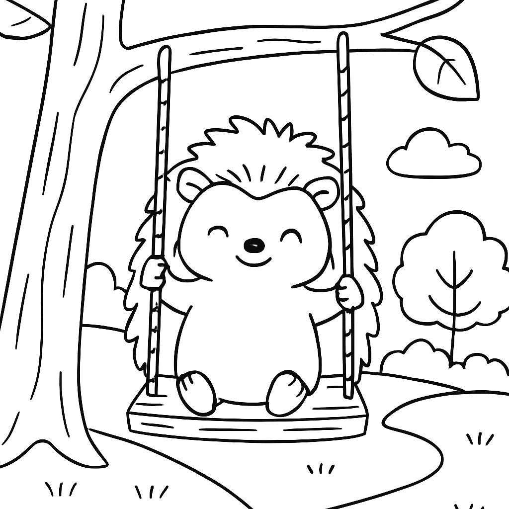 ausmalbild herbst igel