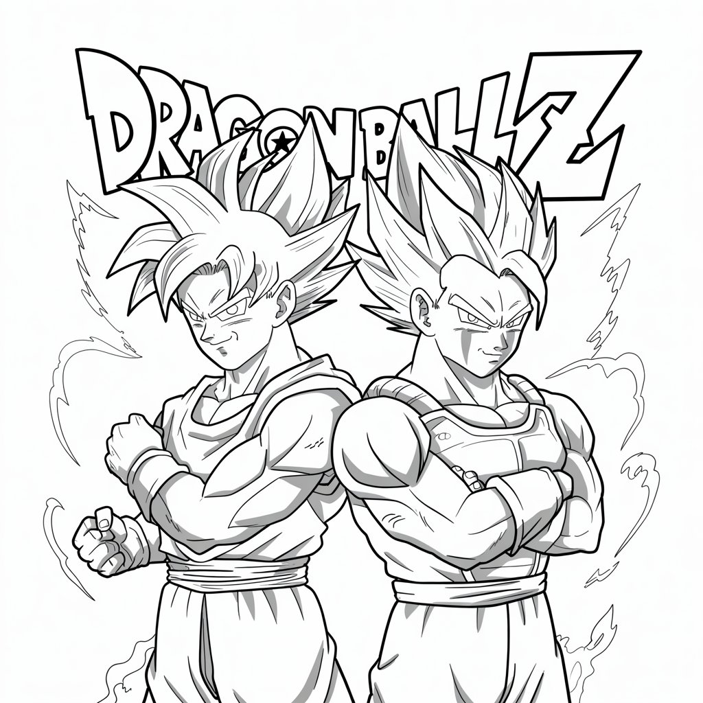 son goku und vegeta ausmalbilder