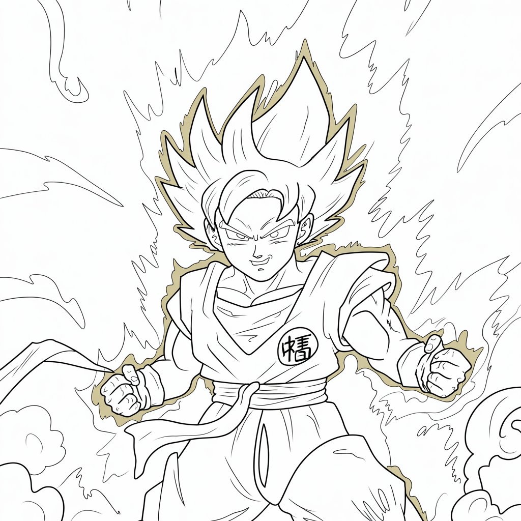 son goku super saiyajin ausmalbilder
