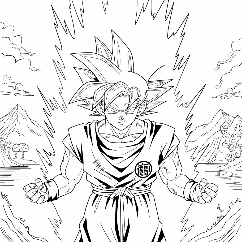 son goku super saiyajin blue ausmalbilder