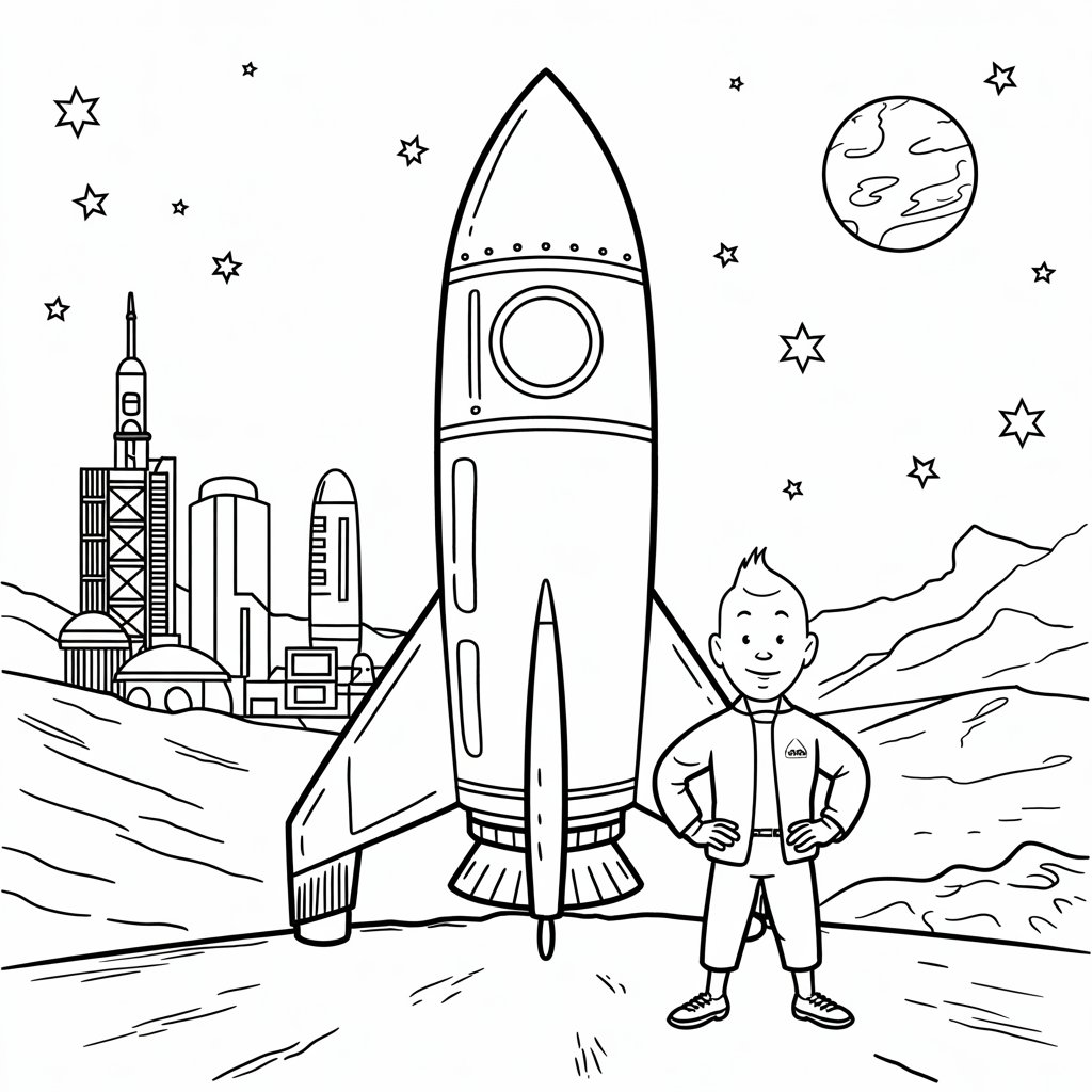 ausmalbilder rakete