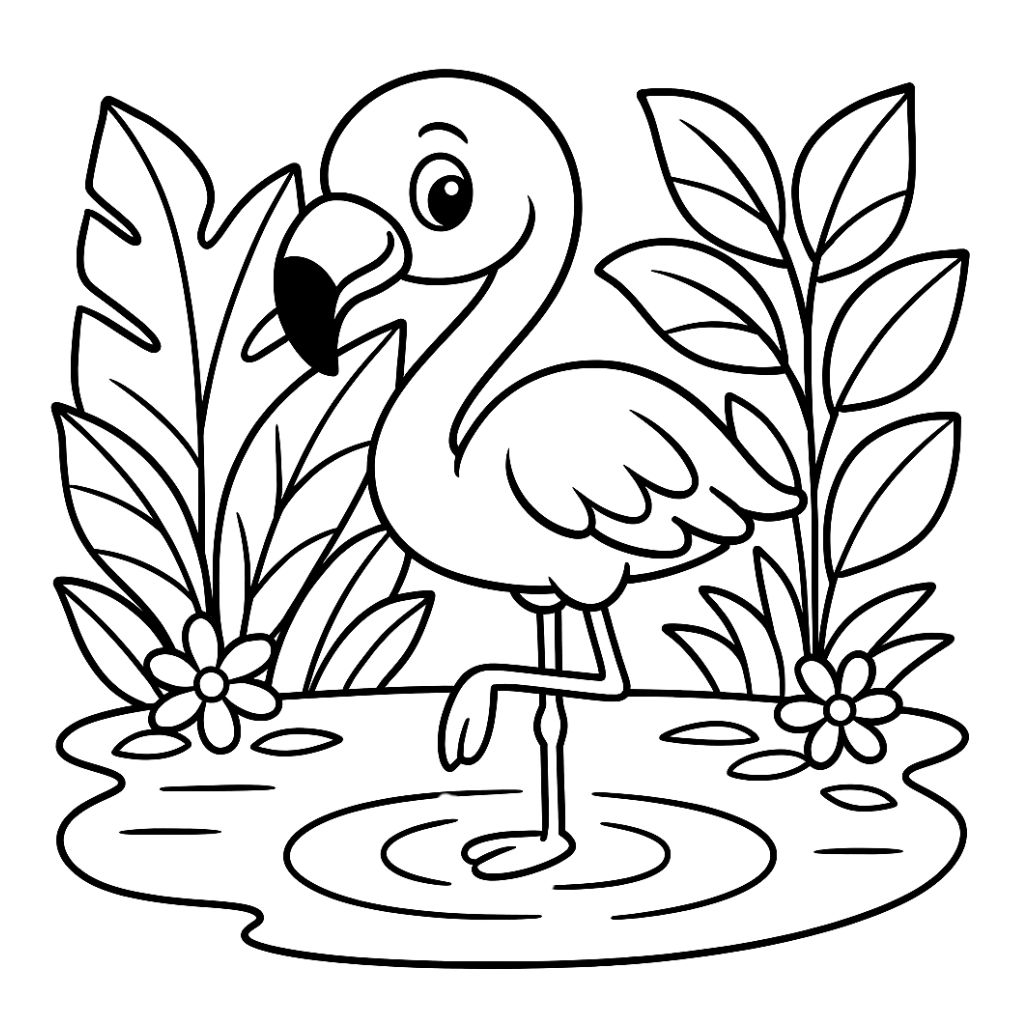 ausmalbilder flamingo zum ausdrucken