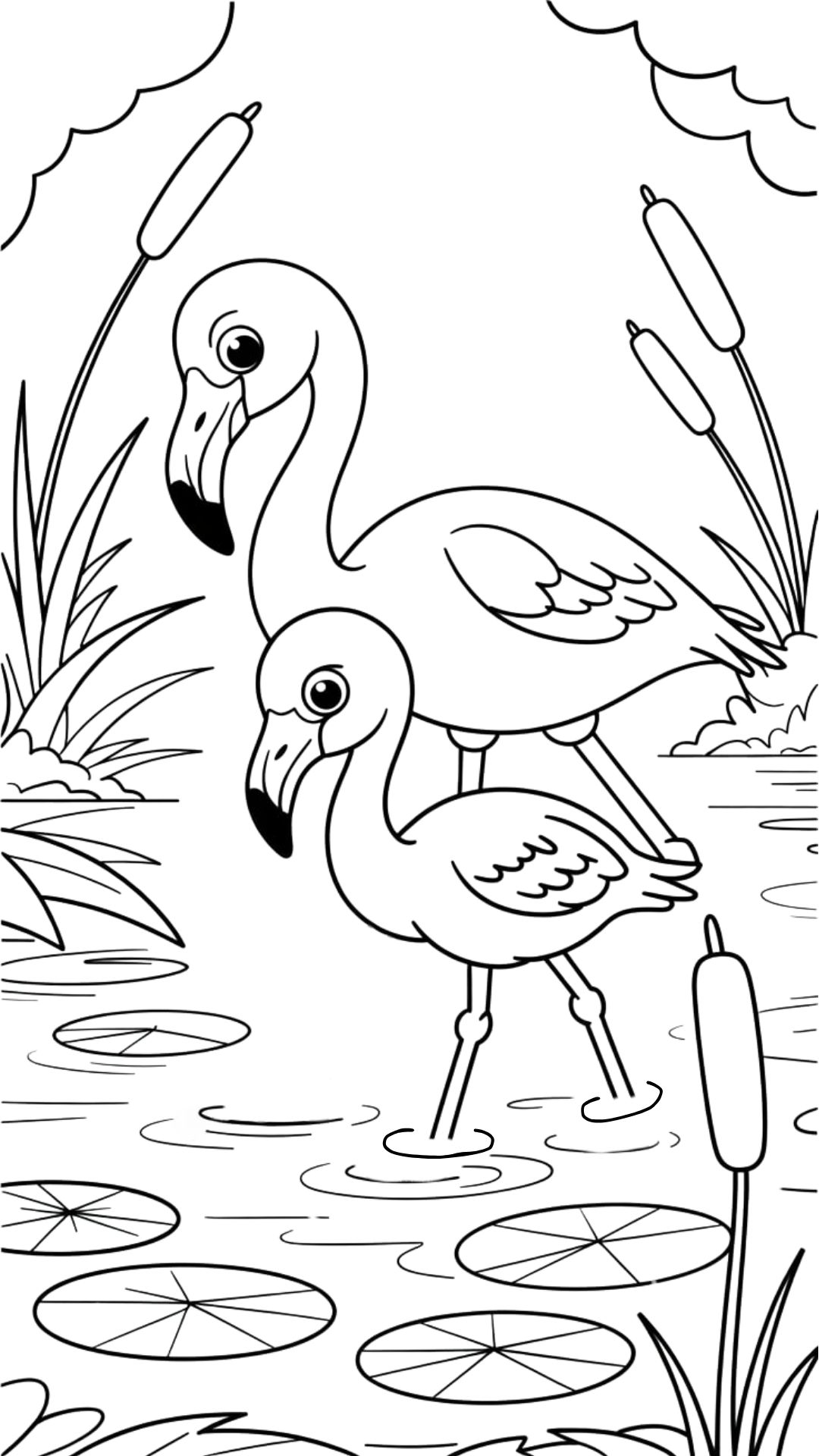 flamingo ausmalbild pdf