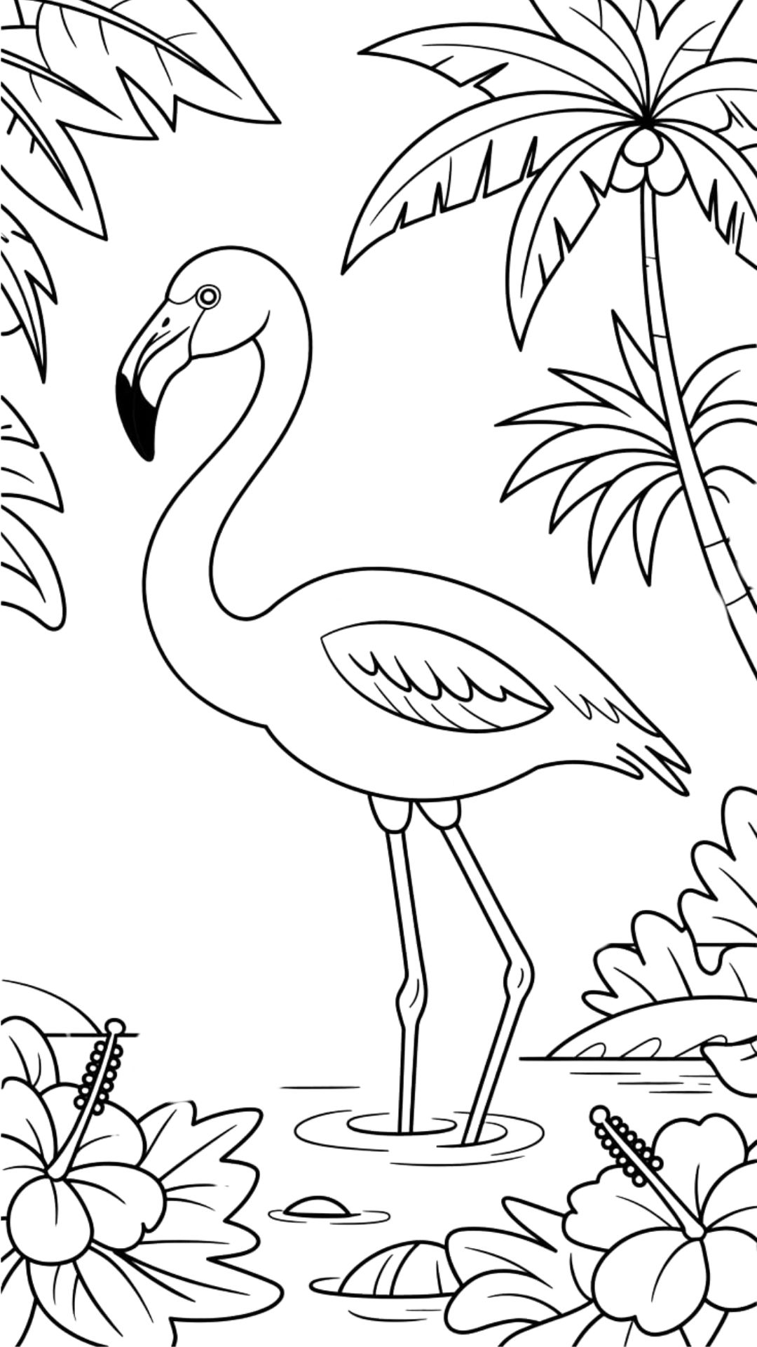 malvorlage flamingo ausmalbild