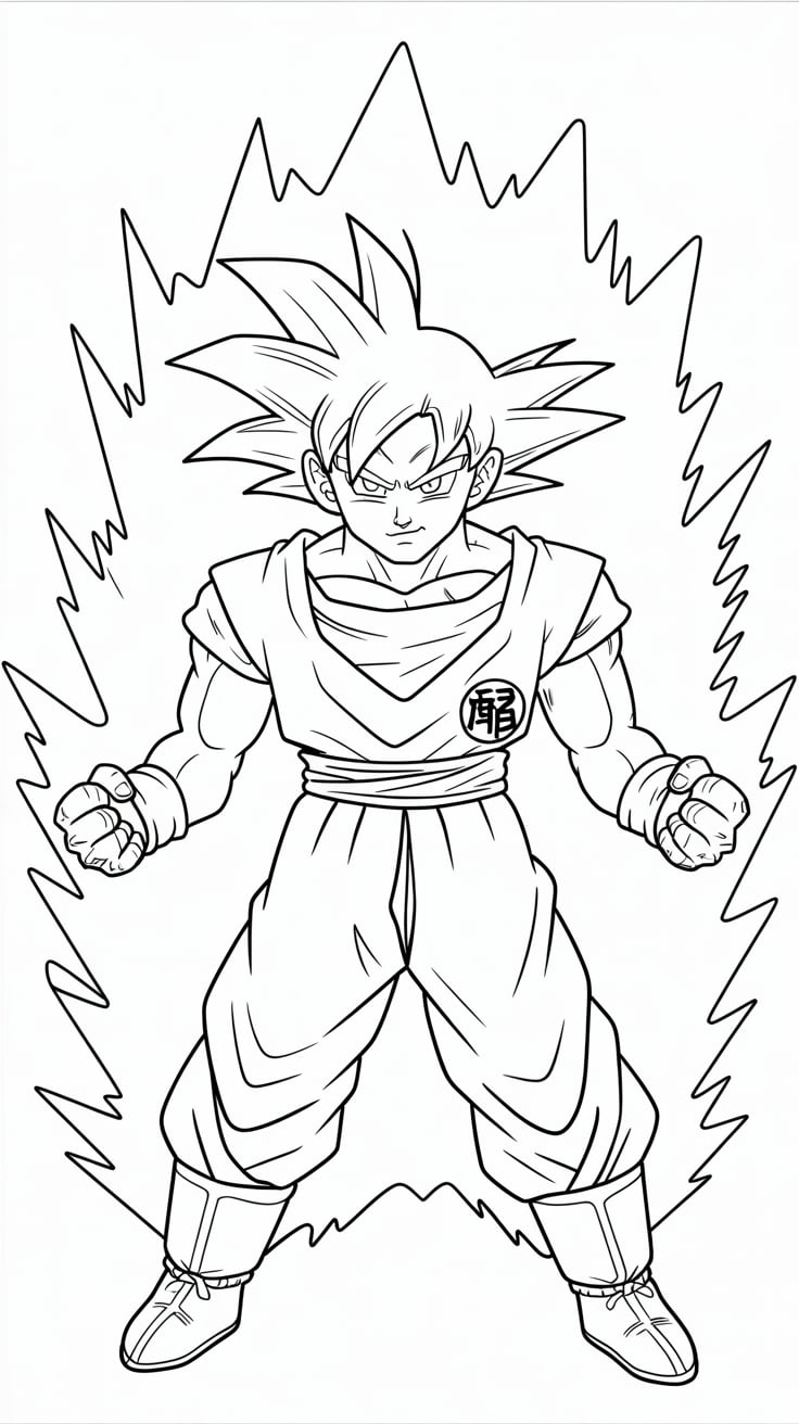 dragonball z ausmalbilder son goku