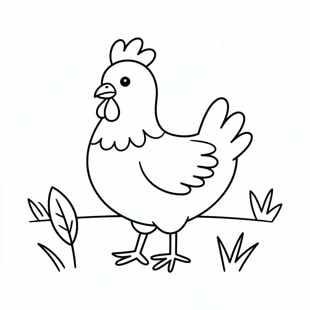 ausmalbilder huhn