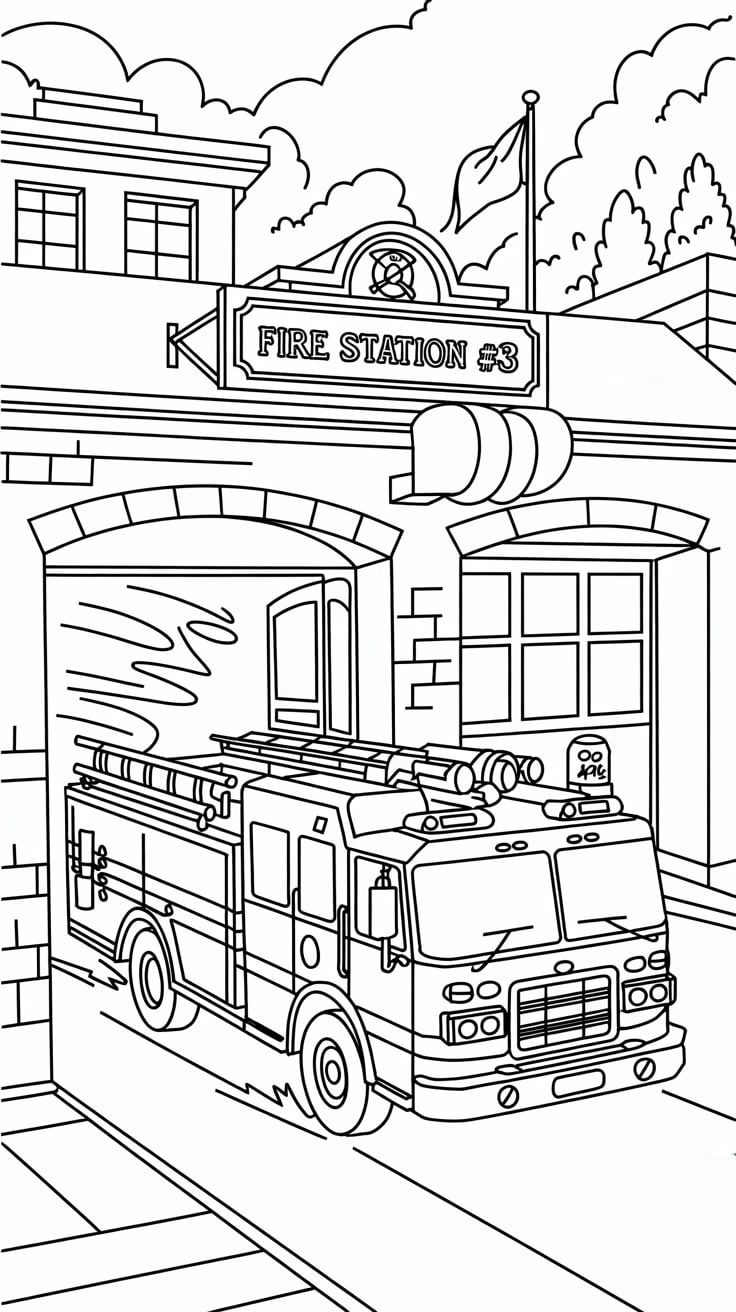 ausmalbilder kostenlos feuerwehr