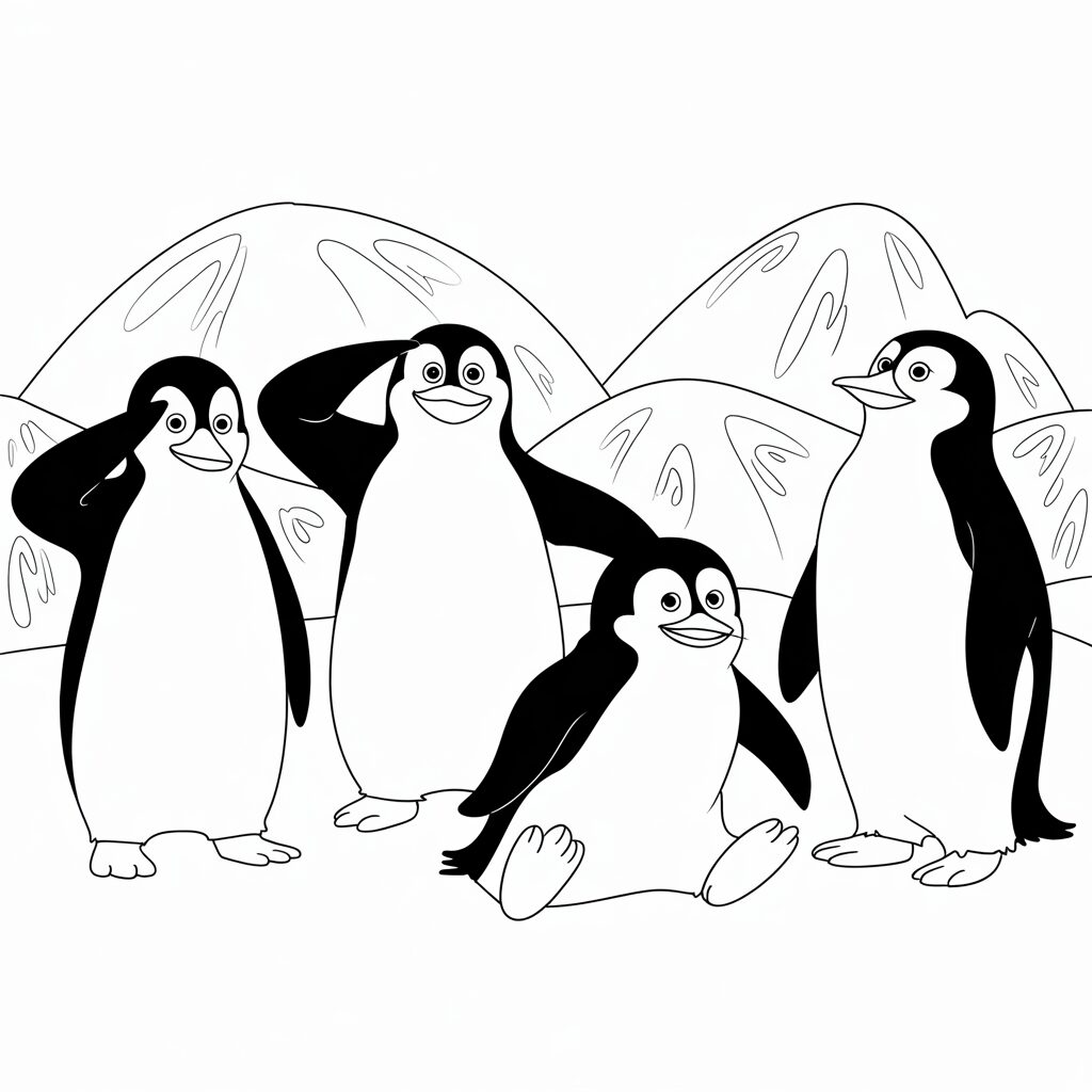 pinguin ausmalbilder