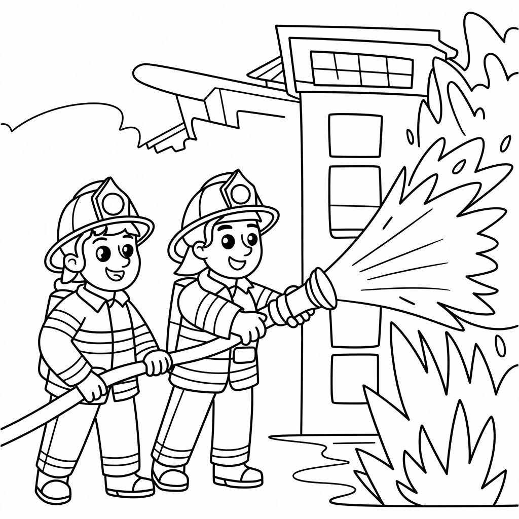 kindergarten feuerwehr ausmalbilder