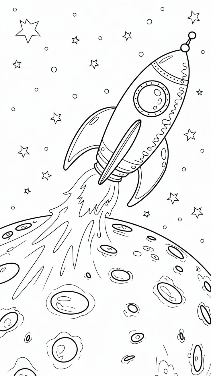raketen ausmalbilder