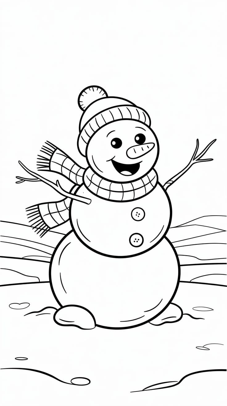 schneemann ausmalbild pdf