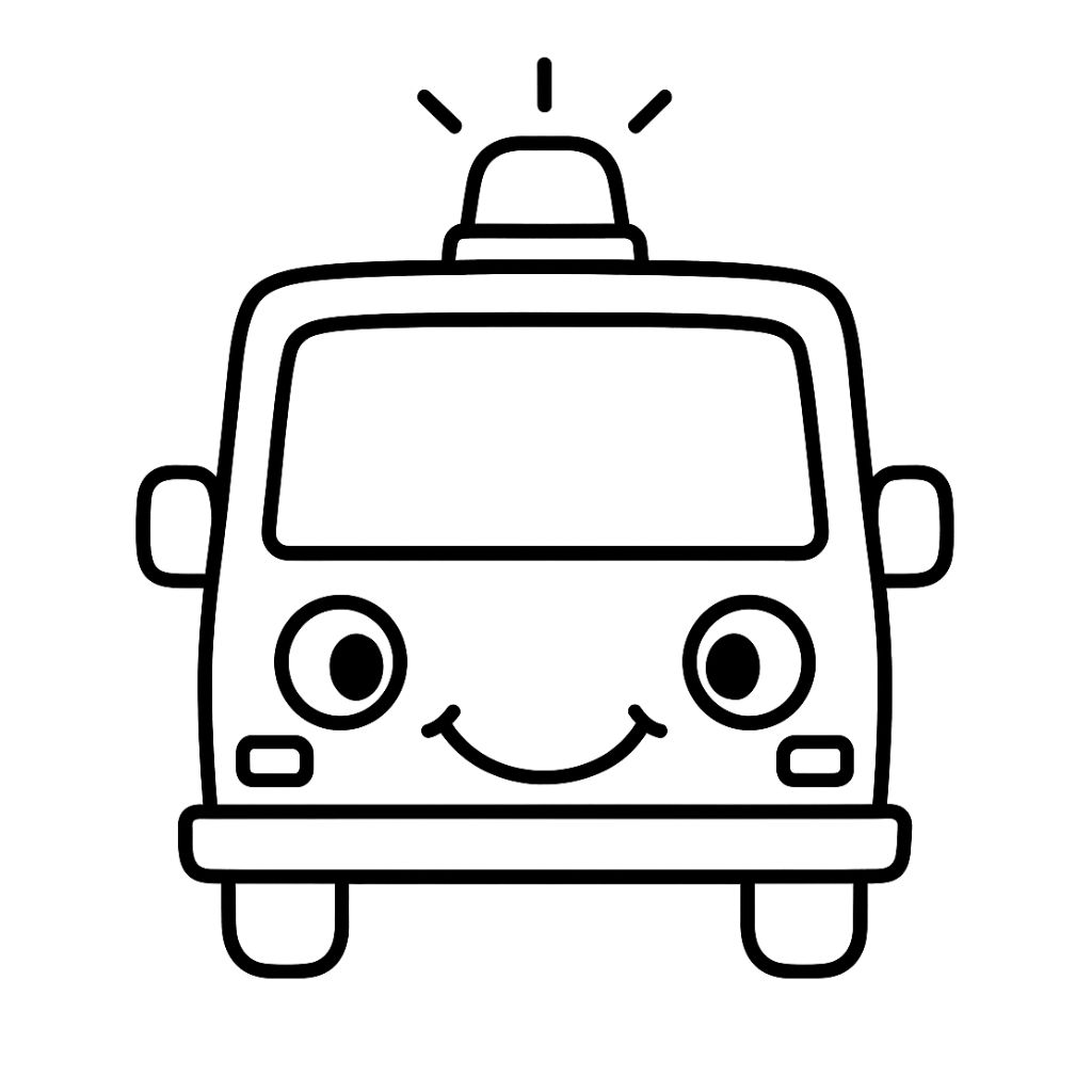 ausmalbild sprechender krankenwage