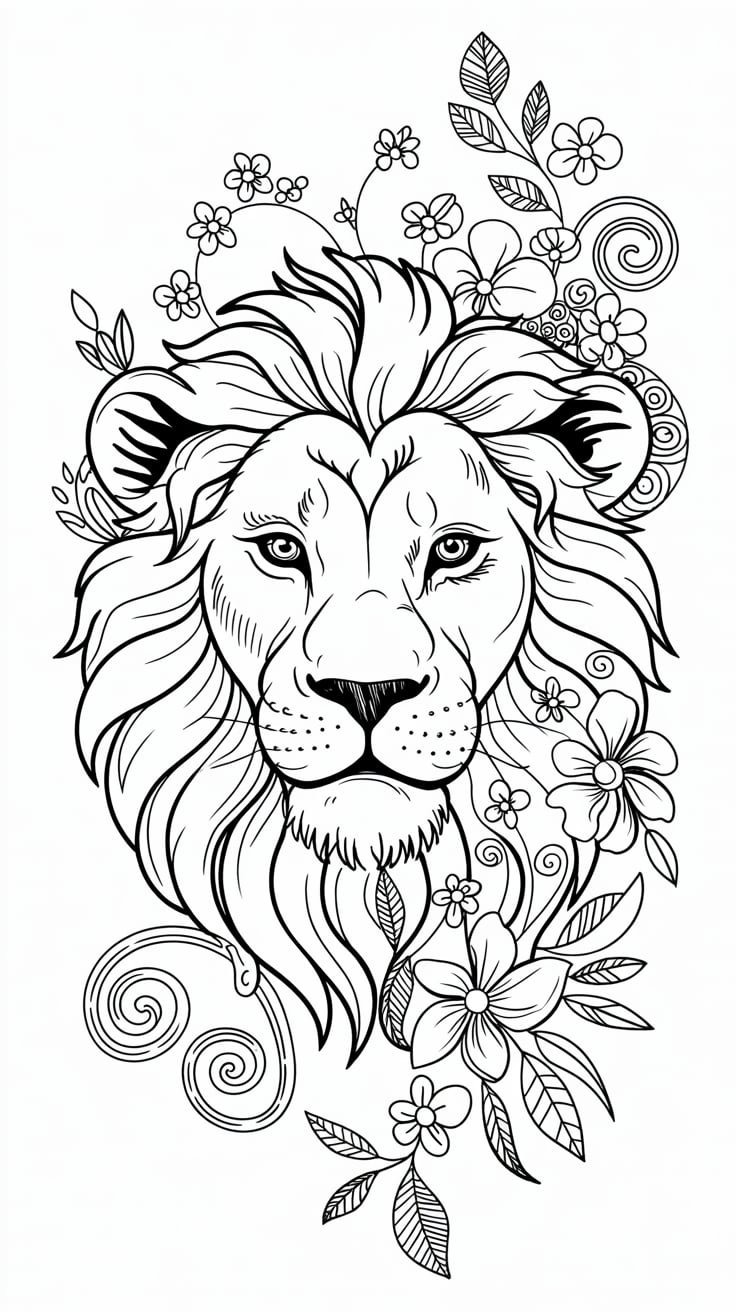 ausmalbild für erwachsene tiere