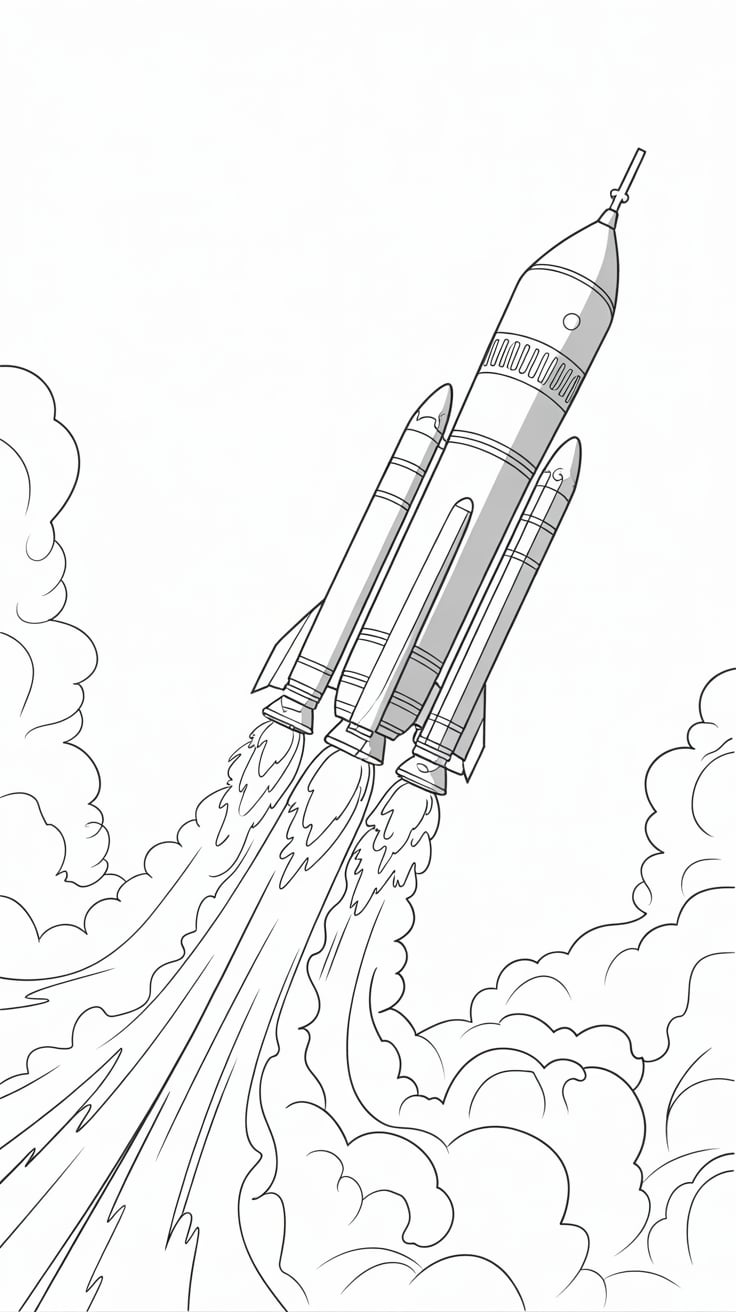 rakete ausmalbild kostenlos