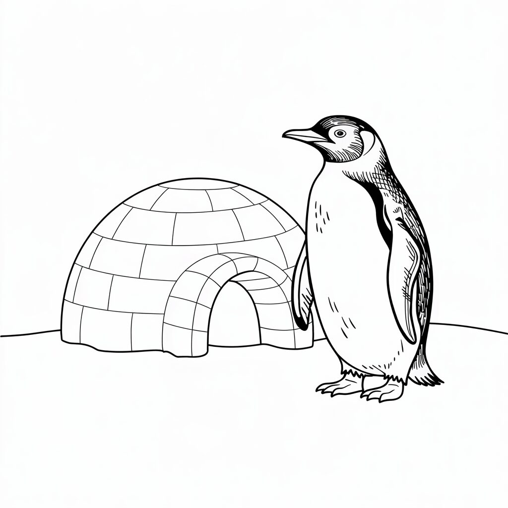 ausmalbild pinguine