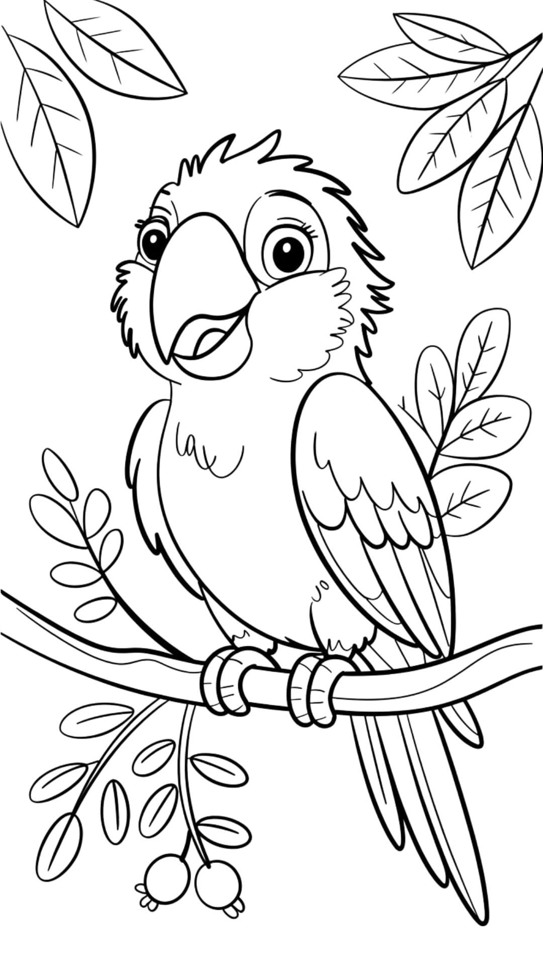 malvorlage papagei