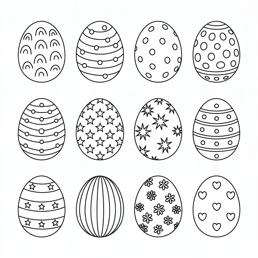 ausmalbilder ostereier zum ausdrucken