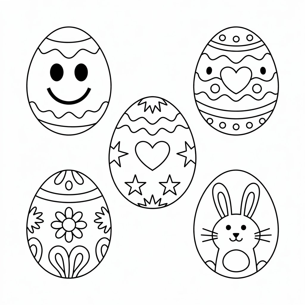 ostereier ausmalbild