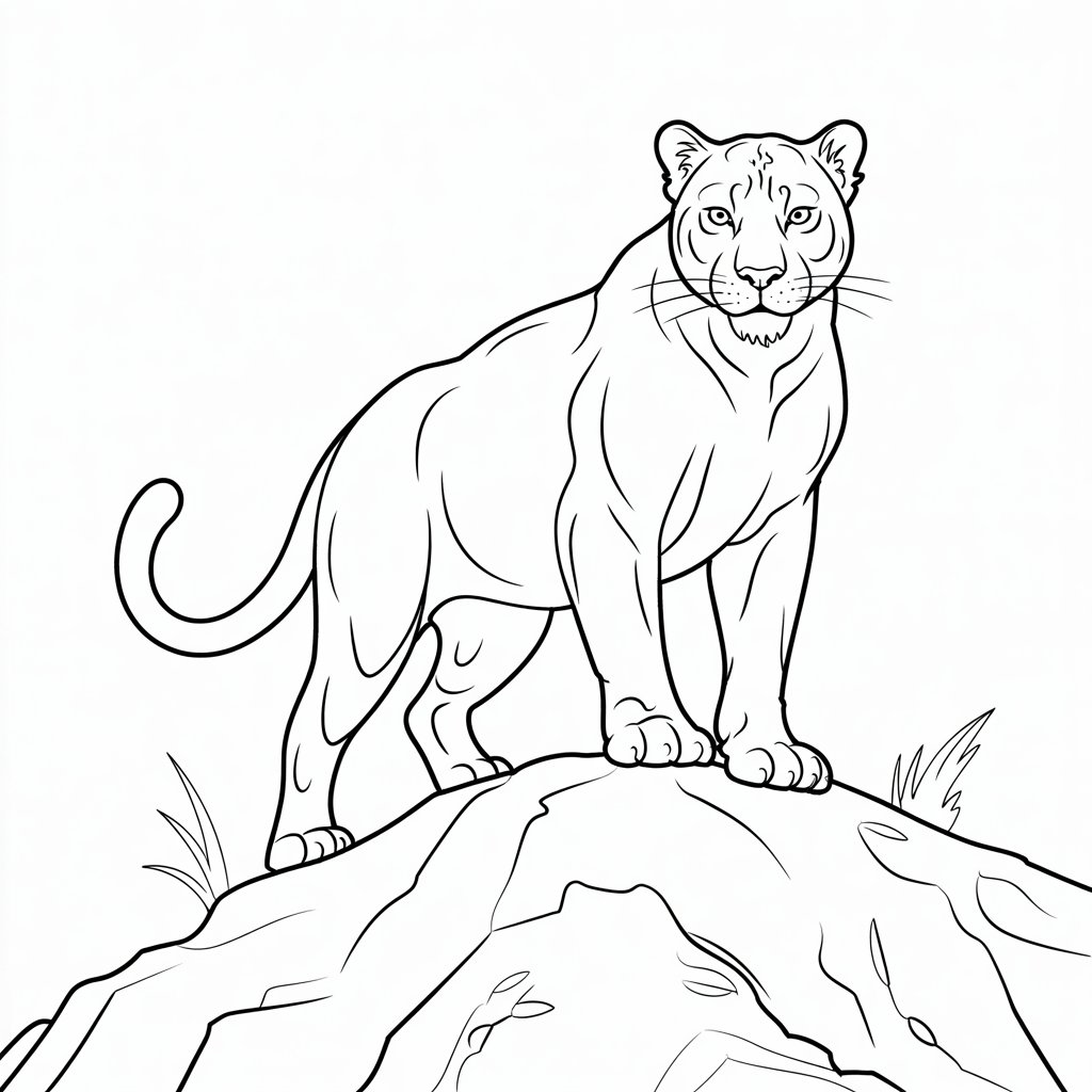 ausmalbild panther kopf