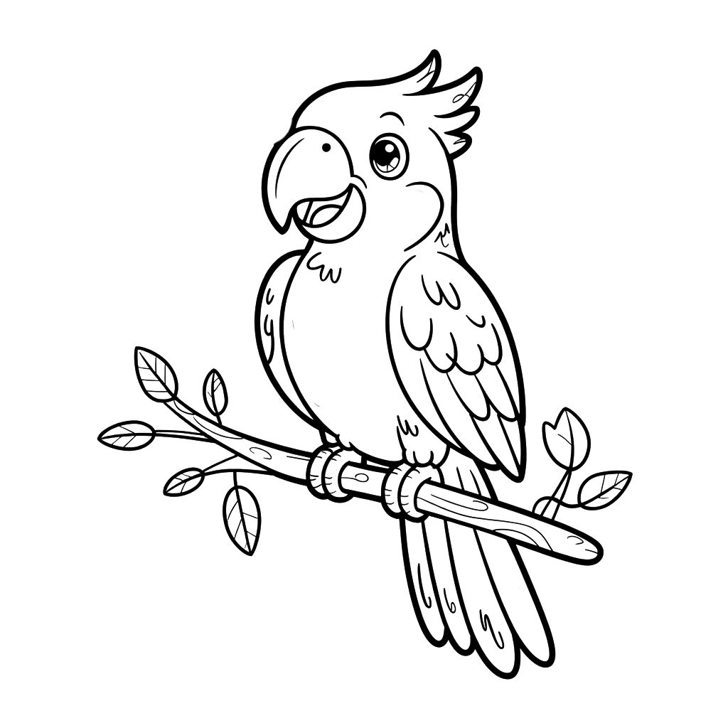 papagei ausmalbilder
