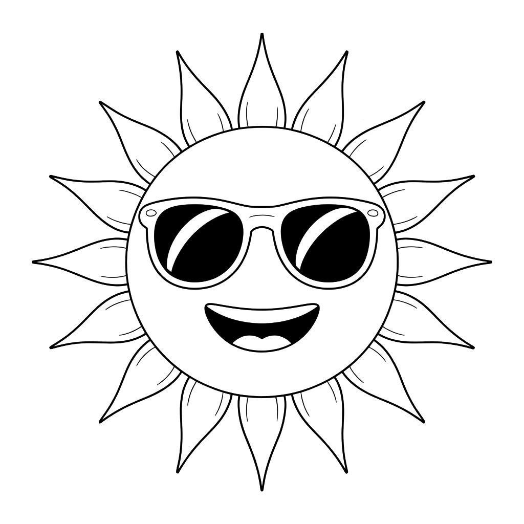 ausmalbilder kostenlos sonne