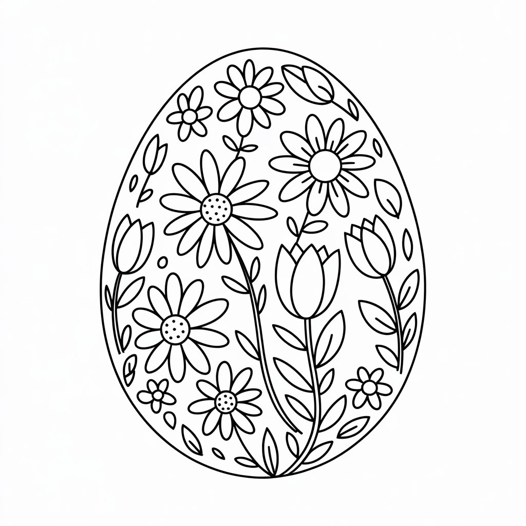 ausmalbild osterei mandala