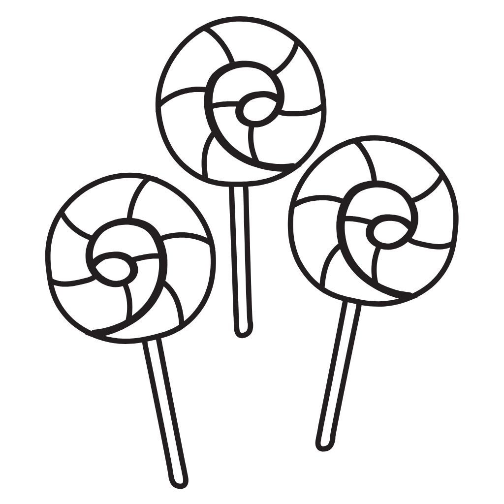 süßigkeiten ausmalbild