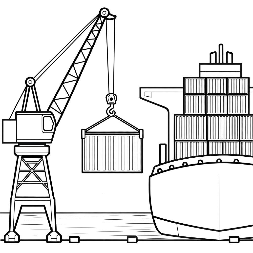 kran ausmalbild