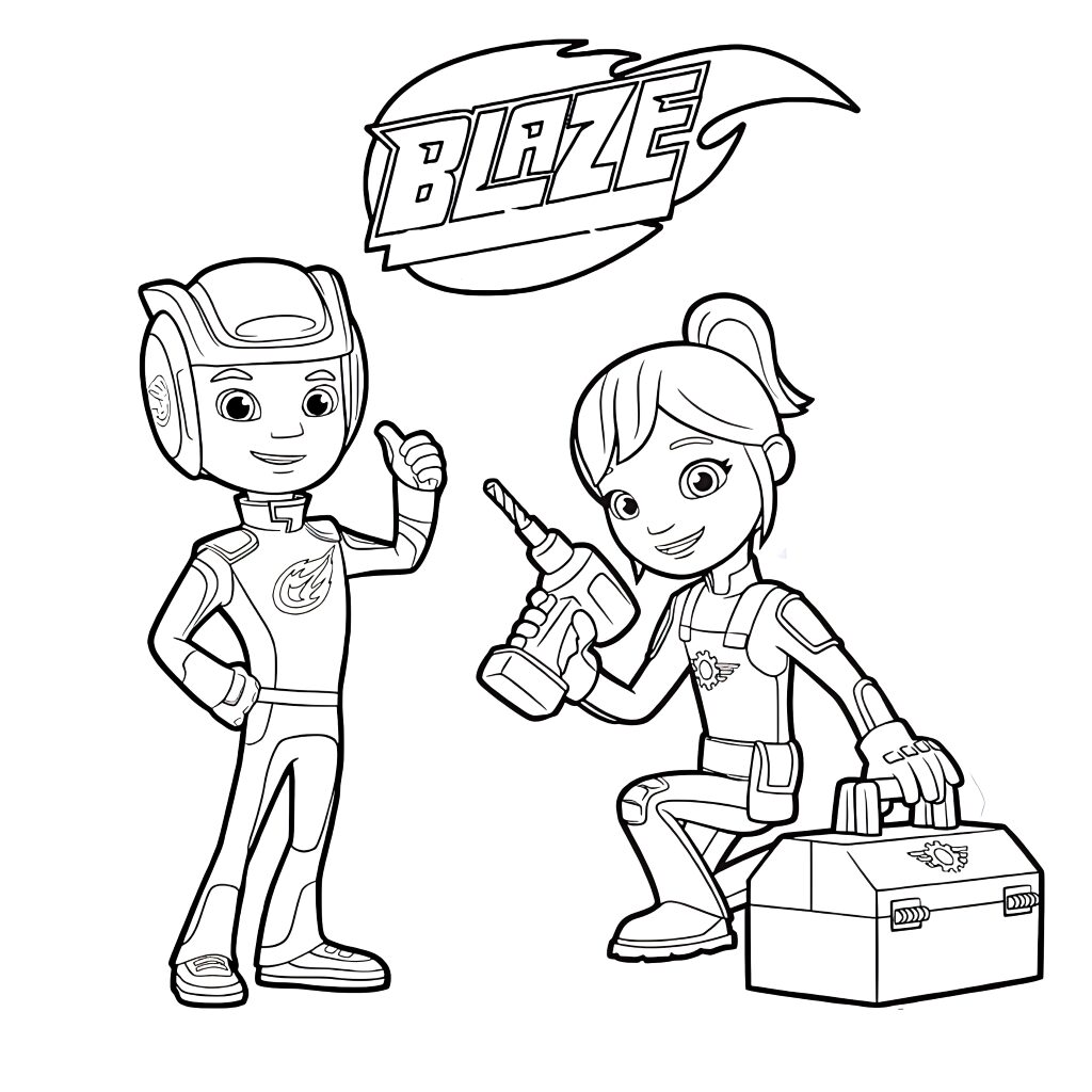 blaze ausmalbild