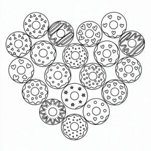 ausmalbilder donut mit augen