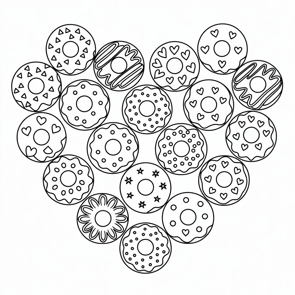 ausmalbilder donut mit augen