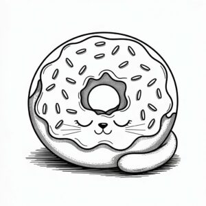 ausmalbilder donut zum ausdrucken