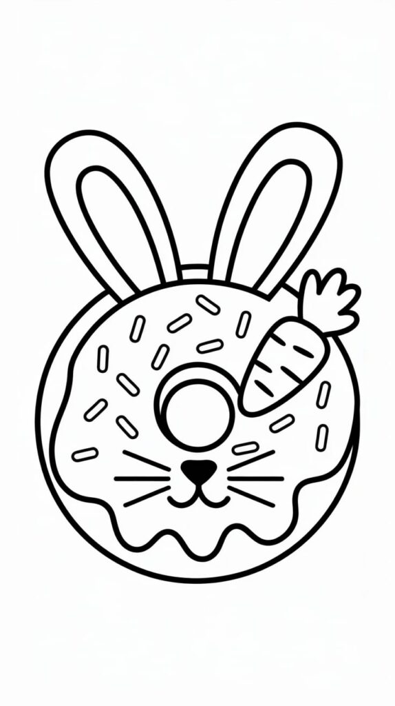 fliegender donut ausmalbild