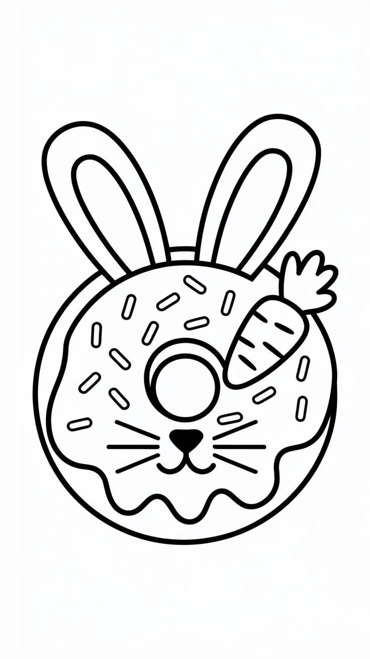 fliegender donut ausmalbild