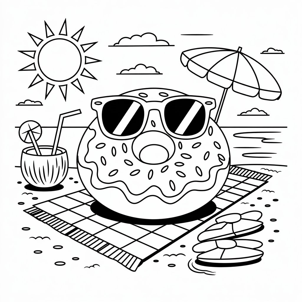 donuts ausmalbilder