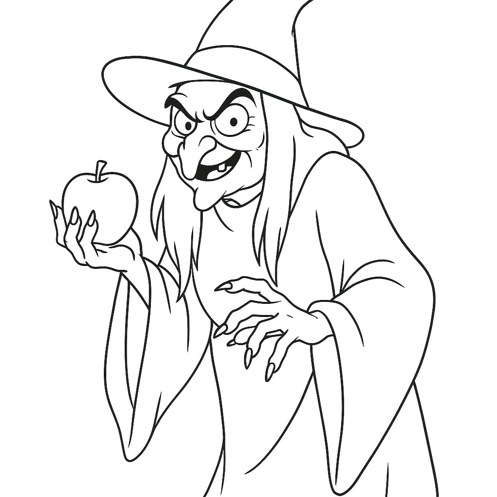 böse hexe ausmalbild