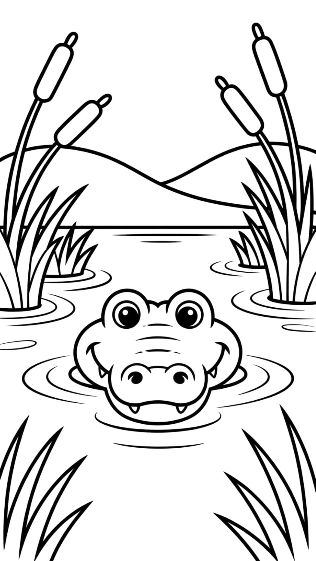 krokodile ausmalbild