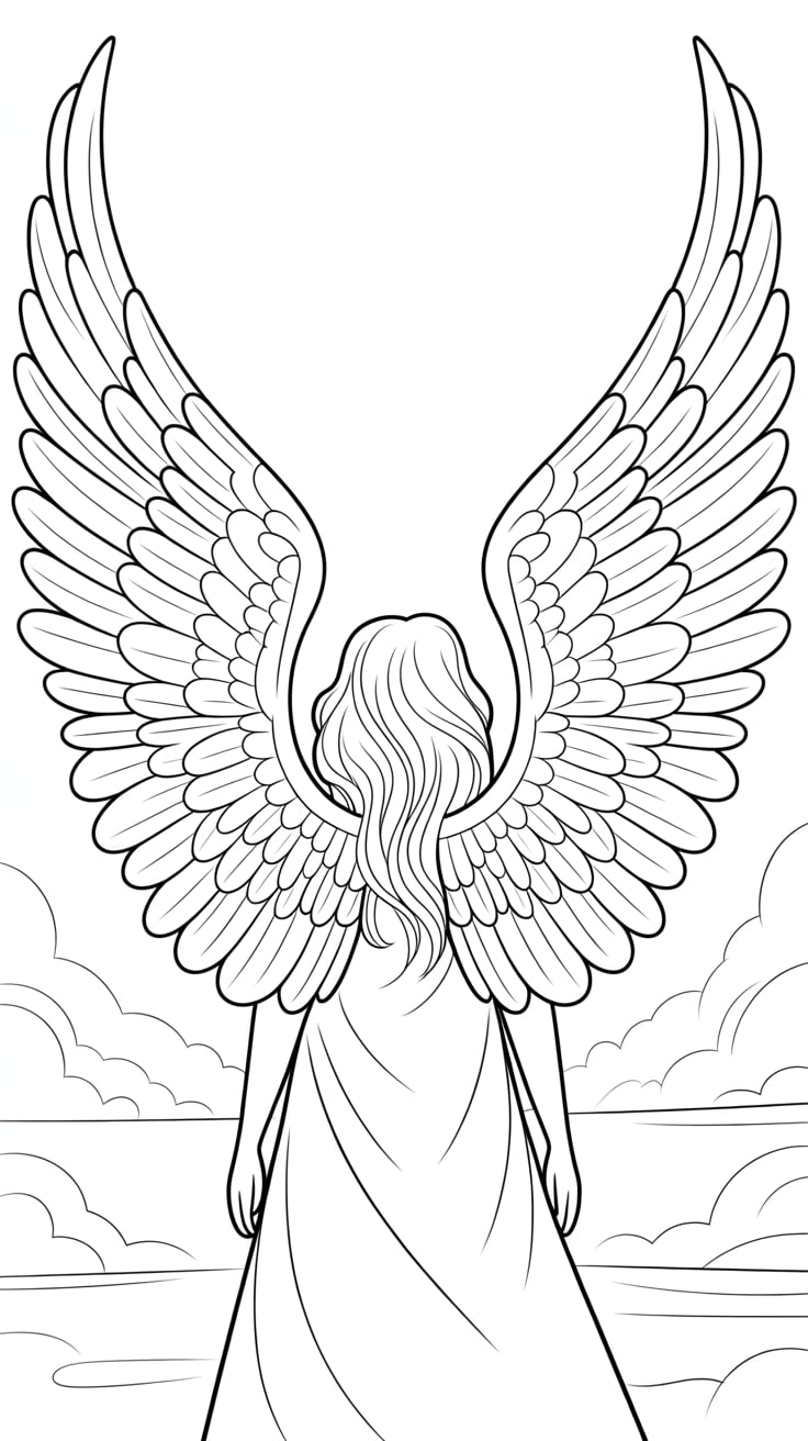 schutzengel engel malvorlage