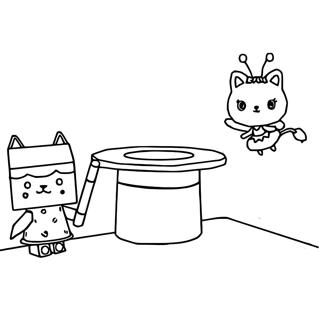 ausmalbild gabby dollhouse