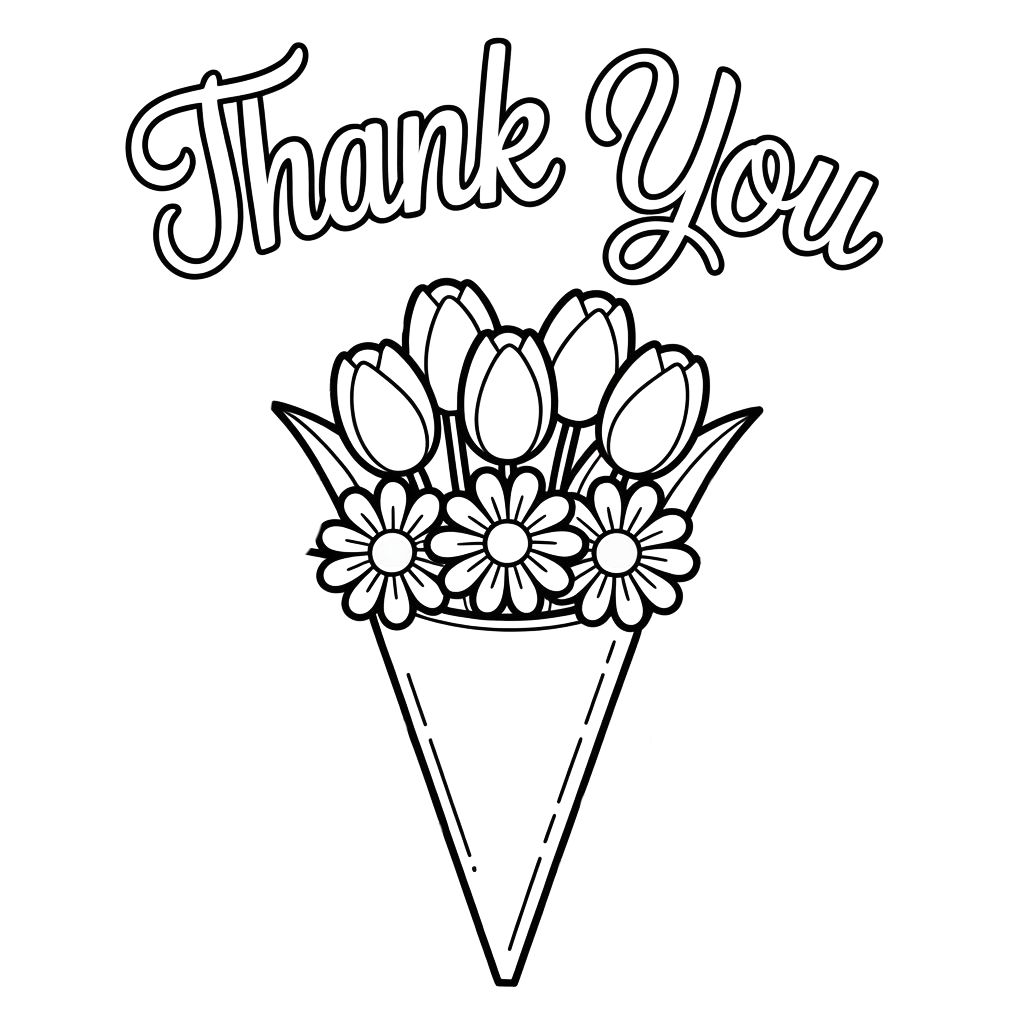 ausmalbild danke