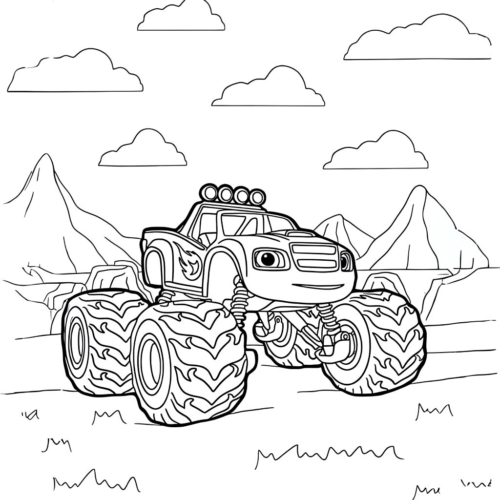 ausmalbilder blaze kostenlos