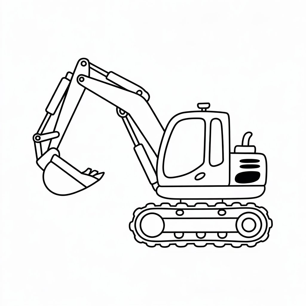 ausmalbild bagger pdf