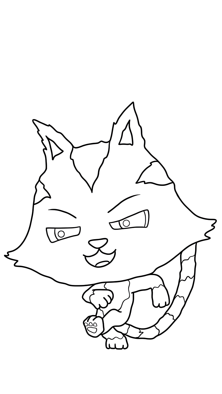 kuchi gabby's dollhouse ausmalbild