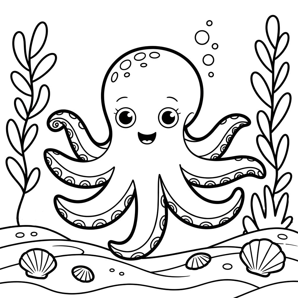 ausmalbilder oktopus