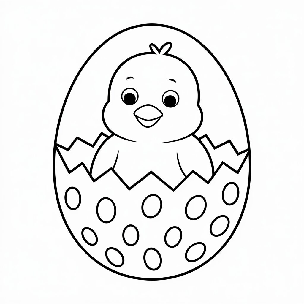 küken im ei ausmalbilder